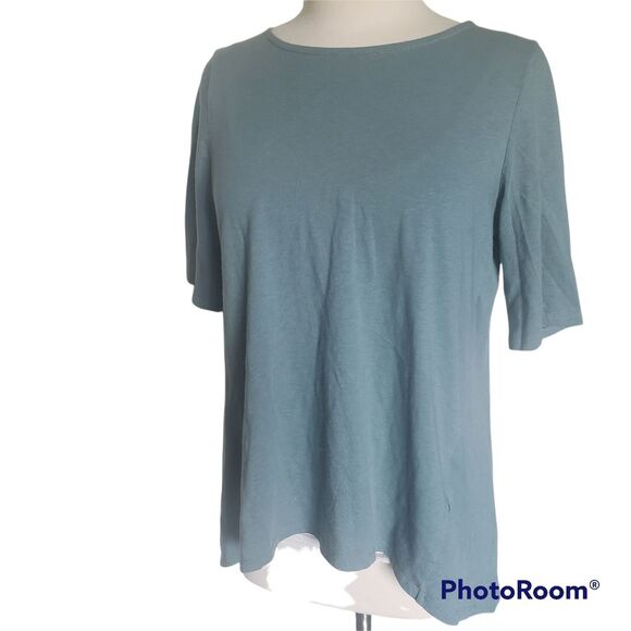 MADEWELL Teal Back Zip Swing Tee - M - Picture 4 of 14
